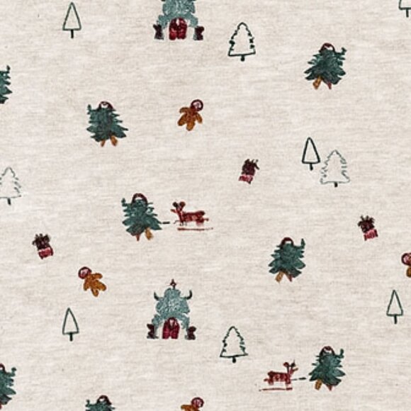 NWT Sweatshirt & Sweatpants Holiday Forest Pajama Set for Kids Size 8 - Picture 2 of 4